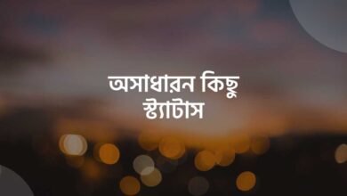 Some awesome status অসাধারন কিছু স্ট্যাটাস